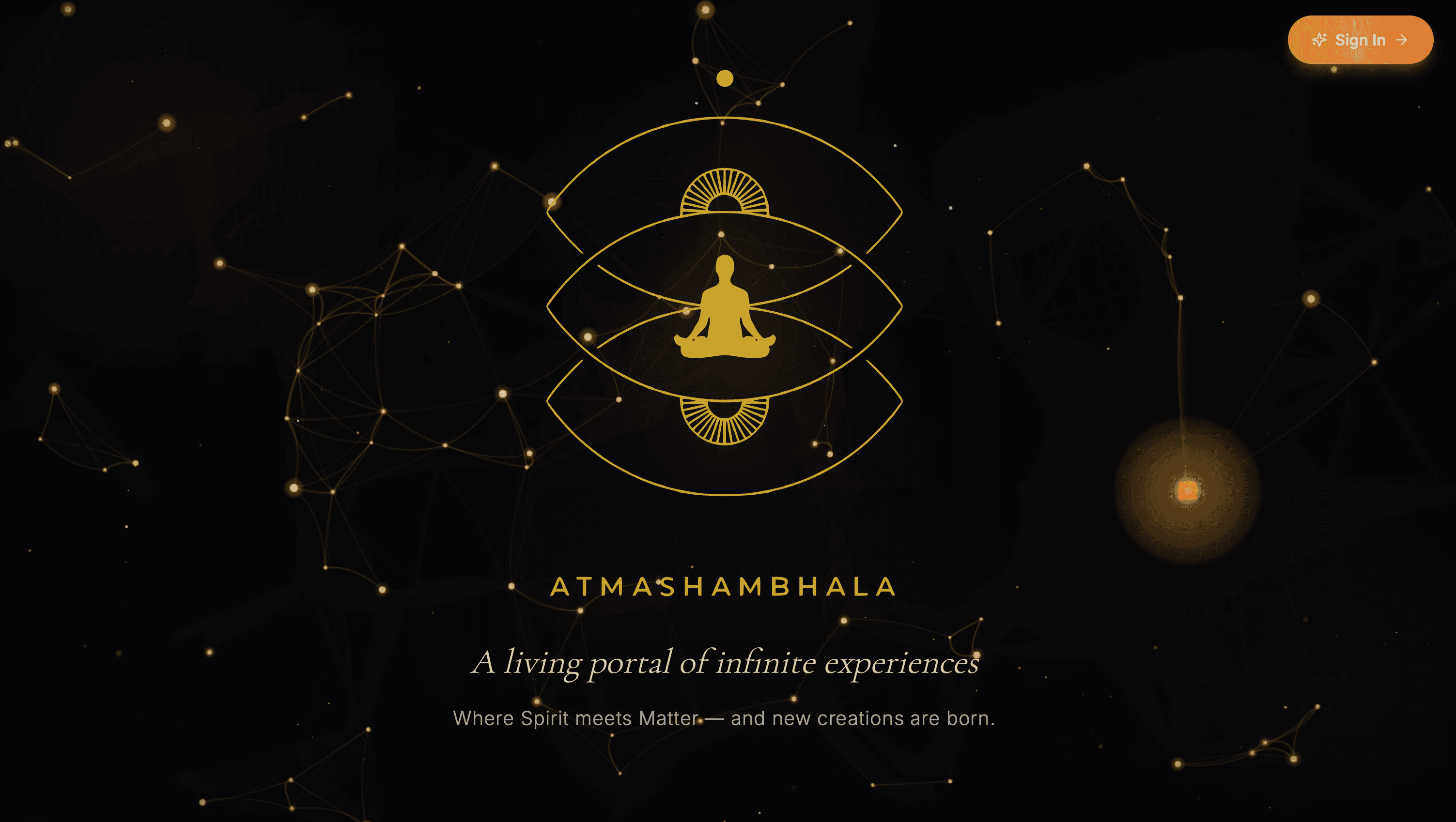 Atma Shambhala website — primary view
