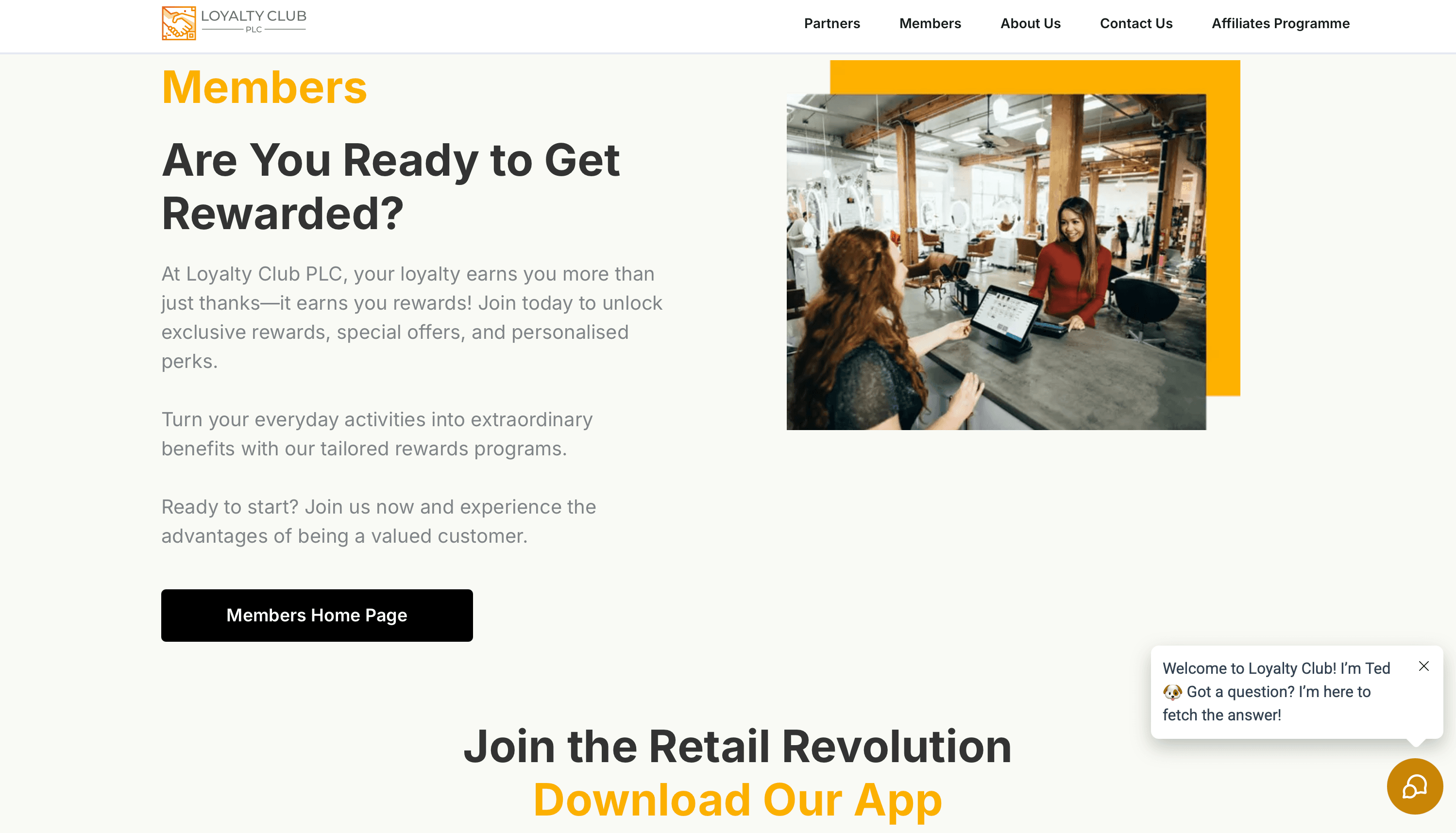 Loyalty Club PLC platform — primary view