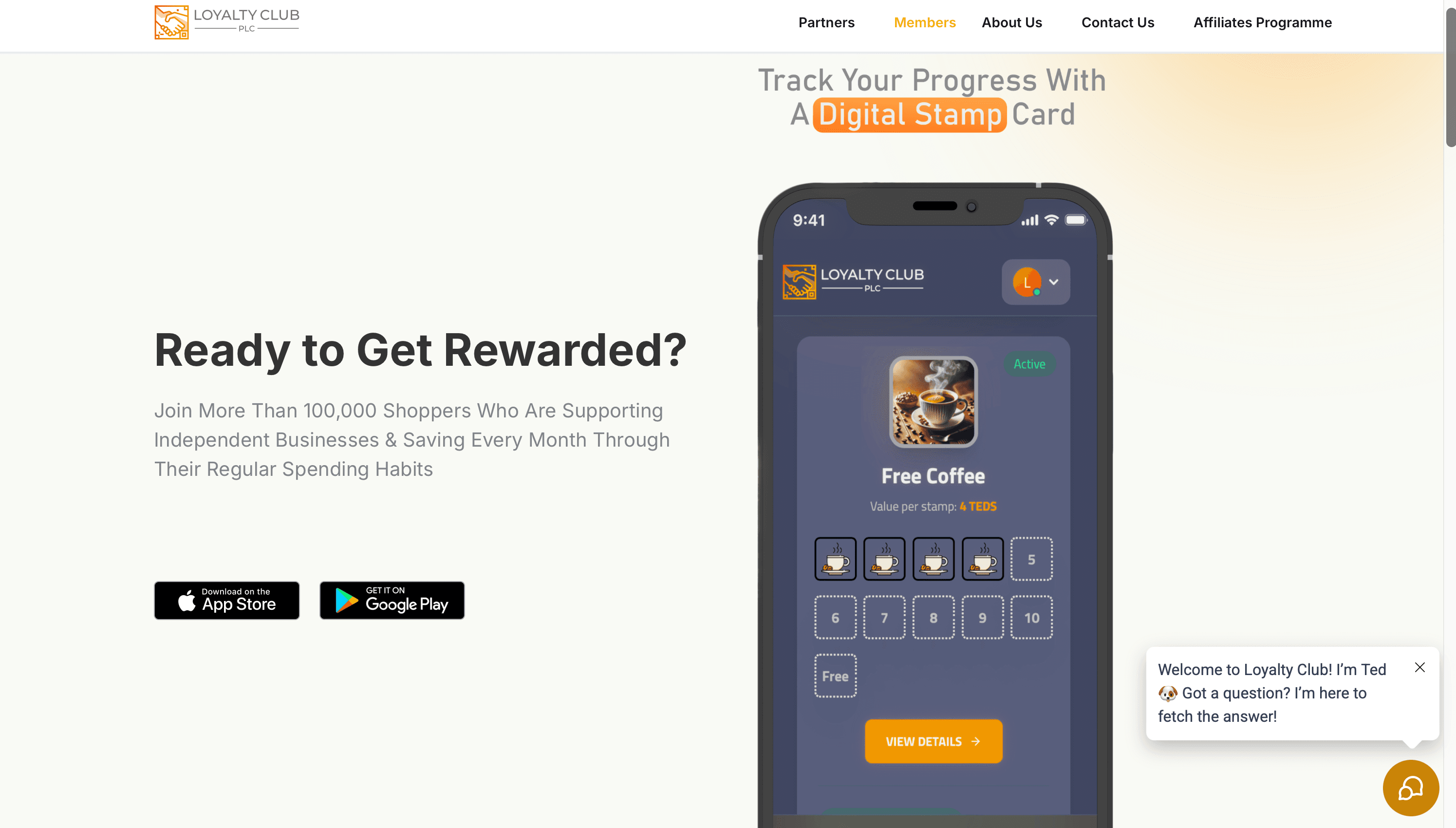 Loyalty Club PLC platform — feature section