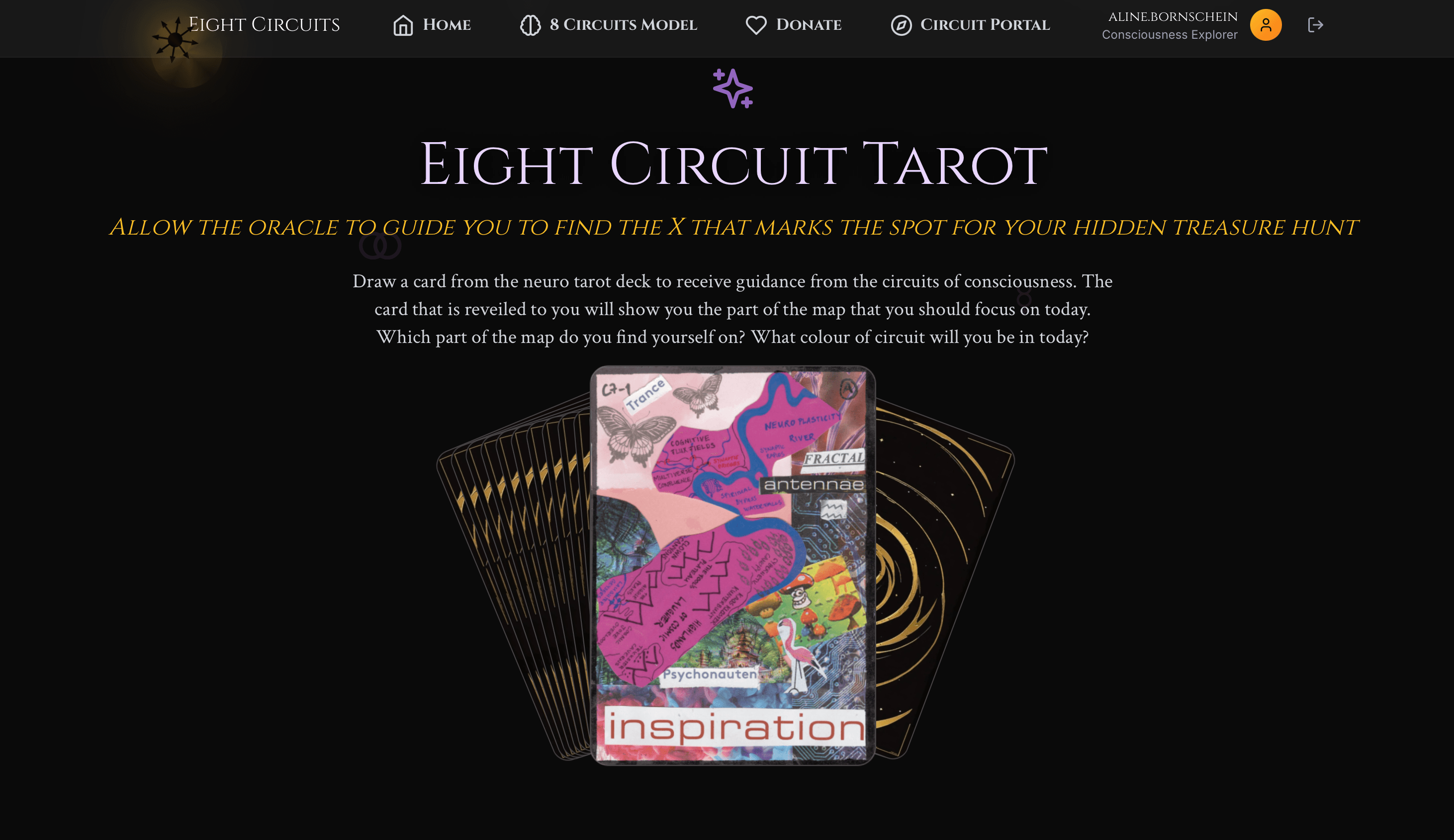 Myth-OS — tarot reading interface