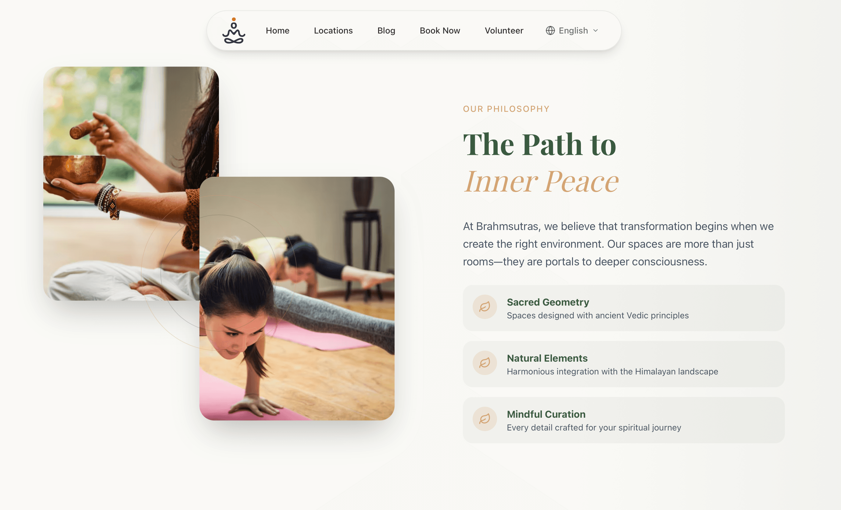 Brahma Sutras website — detail view